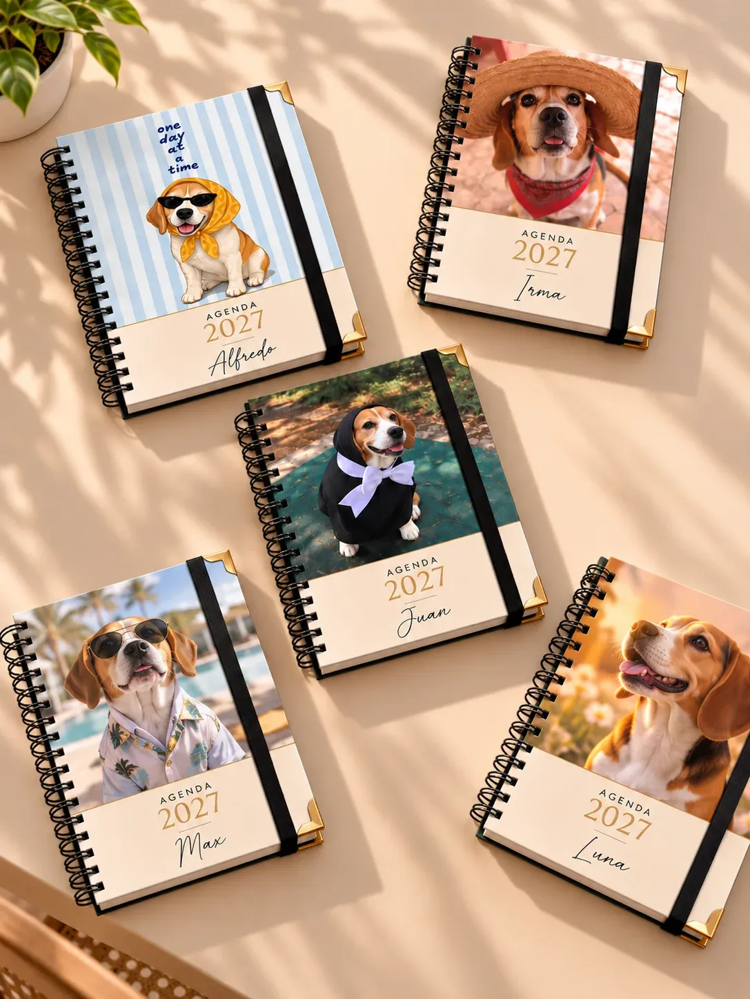 Agendas 2027 personalizadas con fotos de mascotas
